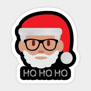 ho hipster Santa Claus ugly christmas Sticker